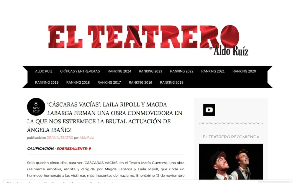 El Teatrero — Cáscaras vacías