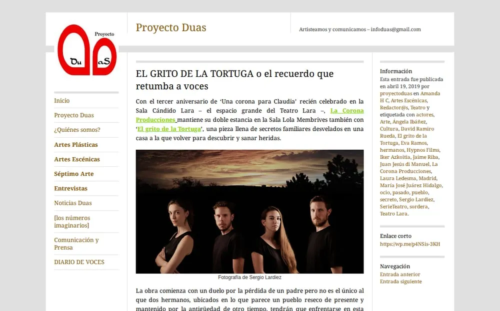 Proyecto Dúas — El grito de la tortuga