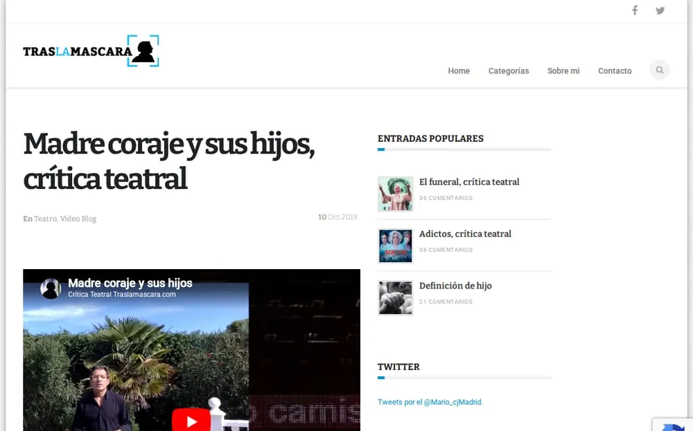 Tras la máscara — Madre Coraje y sus hijos